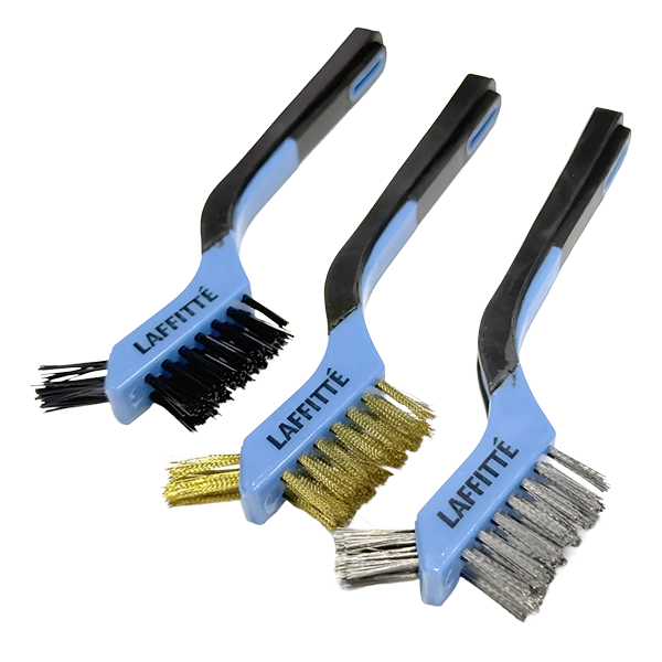 JUEGO DE 3 CEPILLOS DE 180MM NYLON LATÓN Y ACERO LAFFITTÉ
