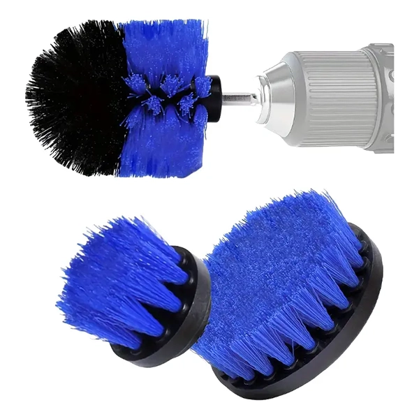 KIT 3 CEPILLOS PARA TALADRO LIMPIEZA AUTO INT-EXT