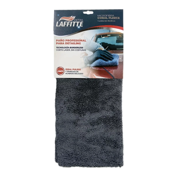 PAÑO DE MICROFIBRA SIN COSTURA 30x30 CM CORAL GRIS