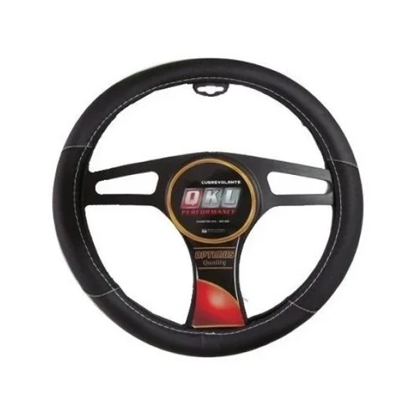 Cubre Volante Optimus Praga Negro/Blanco 37-39 Cm AV40