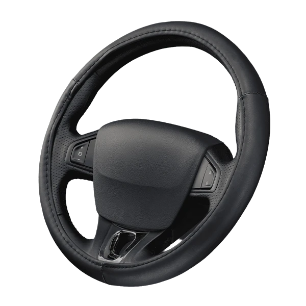 CUBRE VOLANTE AUTO LISO 37-39 NEGRO
