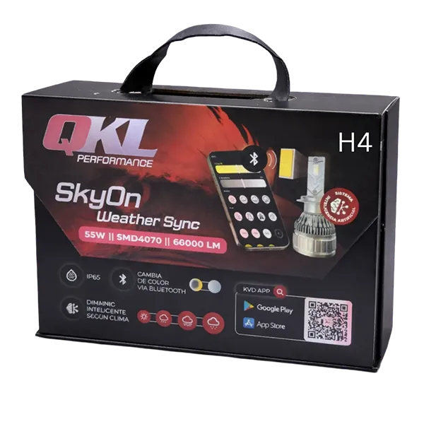 Kit Cree Led L200a-H4 55w Bluetooth 60000lm Canbus
