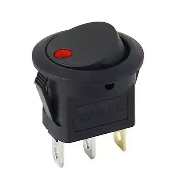 LLAVE UN PUNTO REDONDA CON LED ROJO TESTIGO