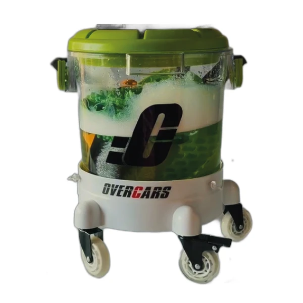 BALDE CON TAPA Y GRID GUARD + BUCKET DOLLY