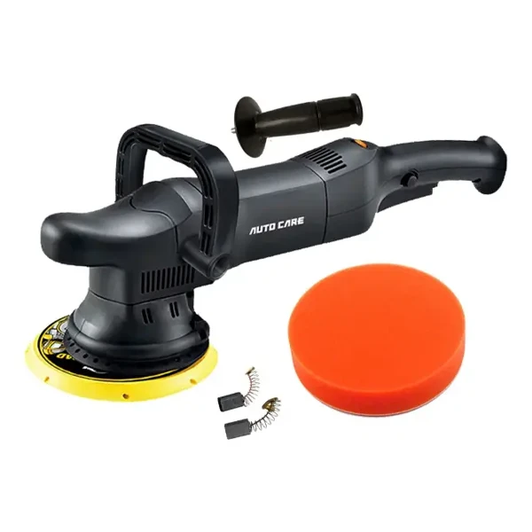 Pulidora De Mano AutoCare Rotor Orbital 1200w DOBLE ACCIÓN - ORBITA DE 21MM - MANIJA - CARBONES - PAD + BACKING